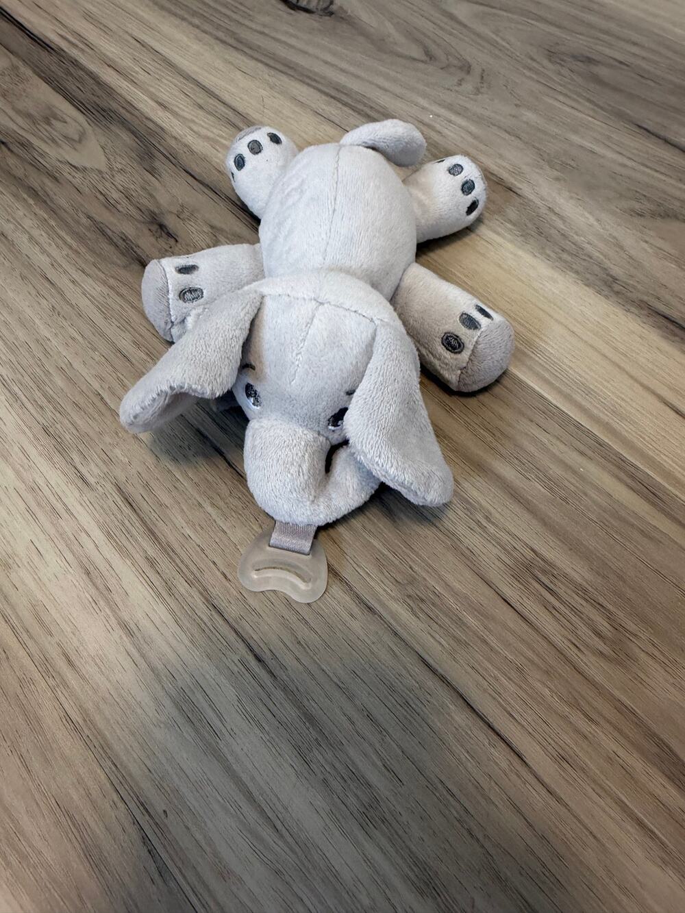 Phillips Avent Elephant Plush Pacifier Holder 7" Stuffed Animal Toy